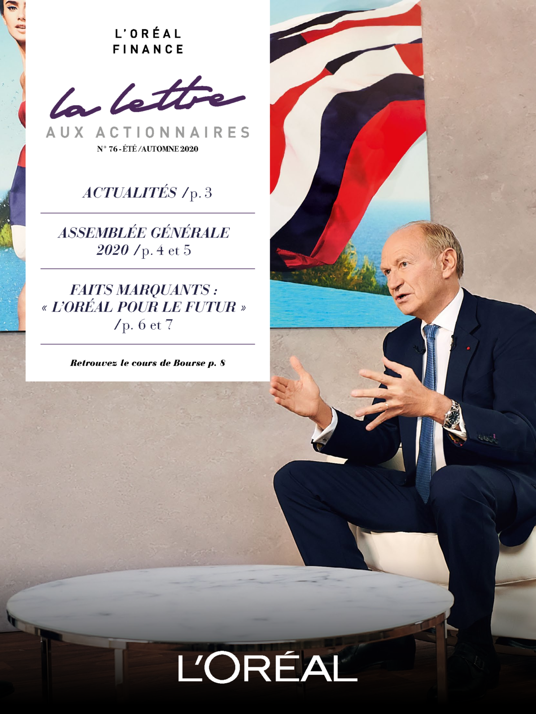 Couverture - "La lettre aux actionnaires - N°76 - Été / Automne 2020"